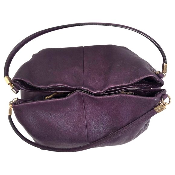 Coach Madison Phoebe 2013 Plum Purple Pebbled Leather Shoulder Bag 26421 - Picture 3 of 13